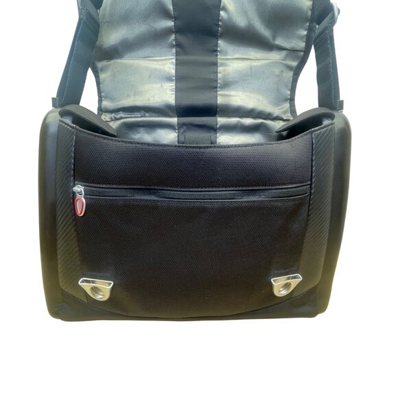 Tumi Men’s Black Nylon Adjustable Strap Durable Travel Laptop Messenger Bag - Picture 7 of 16